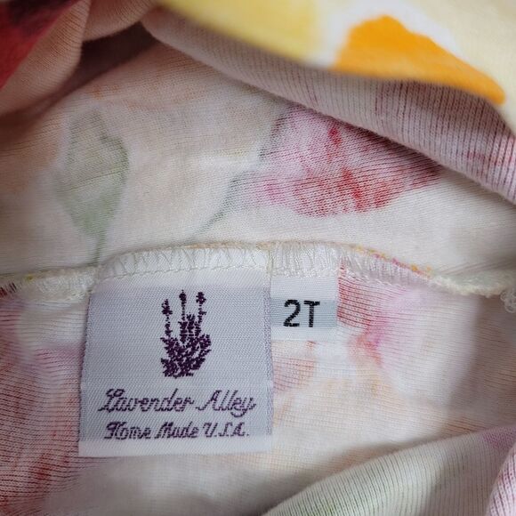 LAVENDER ALLEY two piece floral short sleeve top and skirt skort set 24m/2T - Picture 5 of 9